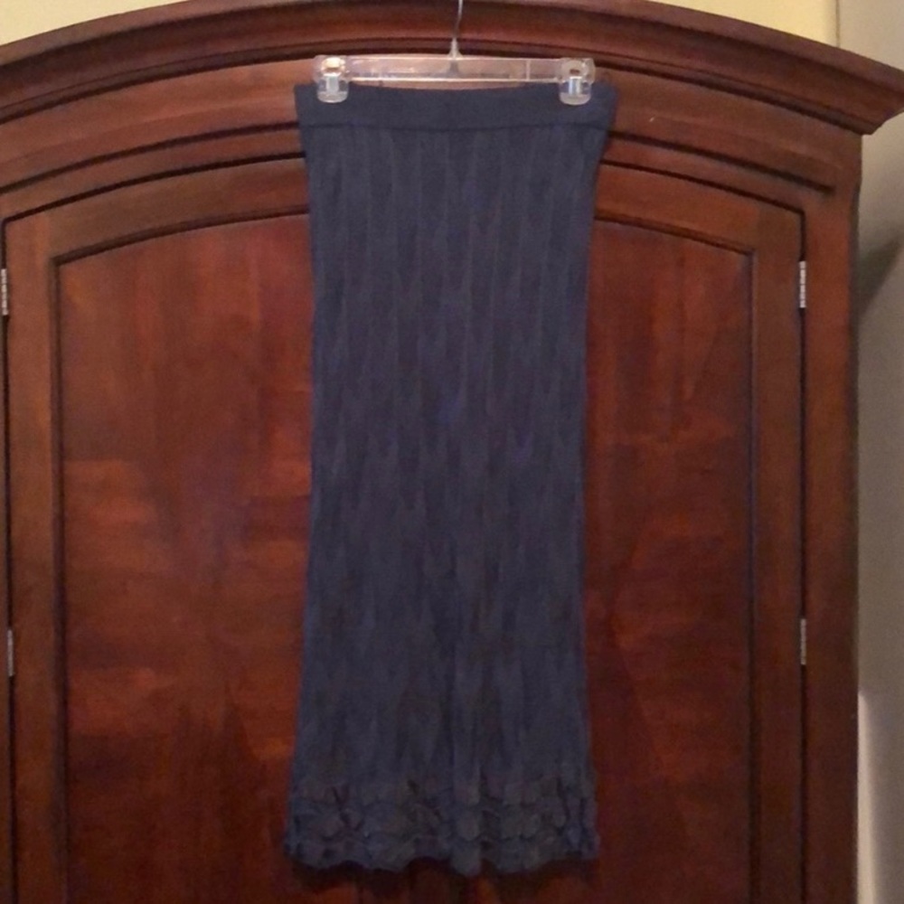 M MISSONI Pointelle Scalloped Long Skirt Size 42